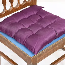 livspacey Microfibre Chair Pad Pack of 1 Solid Soft Square Seat Chair Pad for Home, Office & Car | 40x40 cm image 4