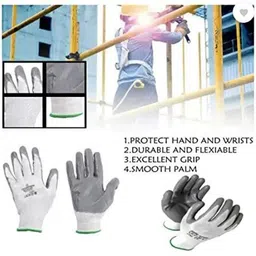 mehta safety Cut Resistant/Anti Hand Cutting, Level 5 Protection, High Performance Safety Kitchen Cuts Gloves, for Cutting, Slicing, Wood Carving, Food Grade Kitchen Hand Safety Gloves (2 Pair) Nylon Safety Gloves image 2