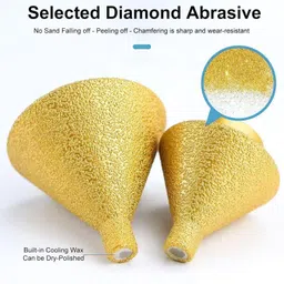 aasons 38mm Diamond Beveling Chamfer Bit For Angle Grinders and Drill machines image 5