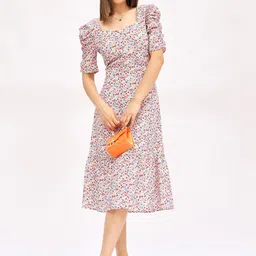 harpa Women A-line Multicolor Knee Length Dress image 2