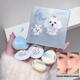 auquest Gege Bear Cute And Cloud Feeling Powder Puff Set image 2