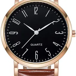 just like Party Wedding Leathers Strap Watches Analog Watch - For Boys Leathers Strap Stylish Dial Analog Party watches for Boy and men image 3