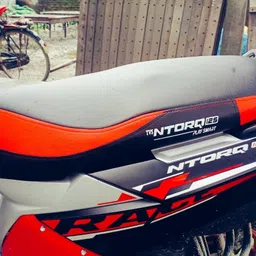 hena N TROQ 125 scooty seat cover dual Red ton rolling seat cover TVS Single Bike Seat Cover For TVS NTorq 125-picture-25