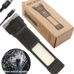 cicasto Emergency LED Flashlight with USB Charging Port 4 hrs Torch Emergency Light image 2