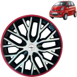 prigan Nano Phantom Silver Black Red 12 INCH Wheel Cover For Tata Nano-picture-21
