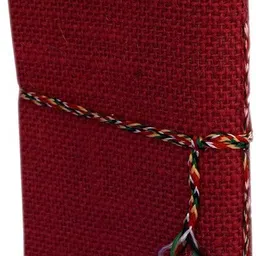 eshilp Handmade Journal-Jute Fabric Cover-Bahi Binding Size 13x9x1.3 Cm Pocket-size Diary Unruled 85 Pages image 3