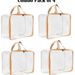 KFIA Transparent Cloth Cover Combo Pack of 4 Cotton Laundry Bag-picture-16