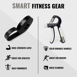 slovic 0.5 kg Resistance Band & Hand Grip Workout Combo | Natural Latex Band with Door Anchor Home Gym Combo image 5