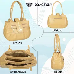 taschen Women Beige Shoulder Bag - Extra Spacious image 3