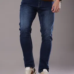 v-mart Men Skinny Mid Rise Blue Jeans-picture-28