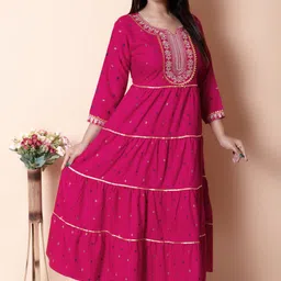 kashiscreation Embroidered Viscose Rayon Stitched Anarkali Gown image 3