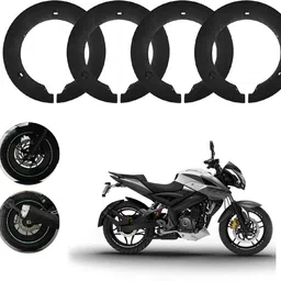 sunriders Bike Wheel Cover 17 Inch For Bajaj Pulsar RS 200 Black Half Pack of 4 Pc Wheel Cover For NA NA-picture-17