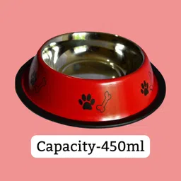 Stainless Steel Printed Bowl for Dogs, Cats & Any Pets (Pack of 1) Steel Pet Bowl-image-93