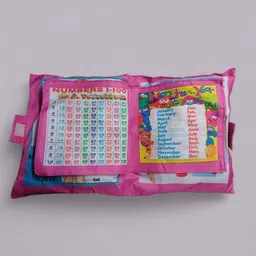 bhvmey Pink Educational Pillow with Multi-Charts image 1
