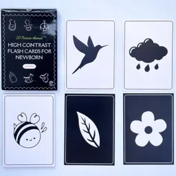 nurturing kosha High Contrast Flash Cards For Newborn - 20 Nature-Themed Envelopes-picture-18