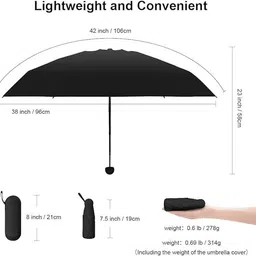 owme UV Protection Coated with 3 Fold Auto Chatri for Monsoon & Summer Umbrella image 2