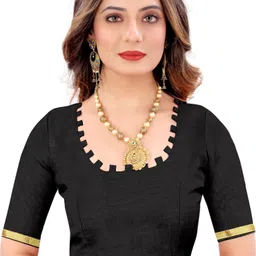 krezvi Unstitched Chiffon Blouse Material Solid, Floral Print, Embellished, Printed image 2