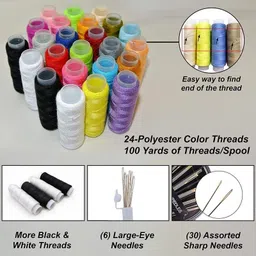 gemsy Sewing Kit Box 98pcs | Tailoring and Accessories | Needle Thread Box | sui dhaga Sewing Kit image 2