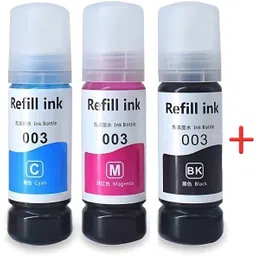 QIMAGE 001/ 003 Ink for L3110, L3150, L3250, L3116,L3101,L3210,L3215,L3216 Black + Tri Color Combo Pack Ink Bottle-picture-35