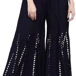 autarky Women Regular Fit Dark Blue Viscose Rayon Trousers-picture-14