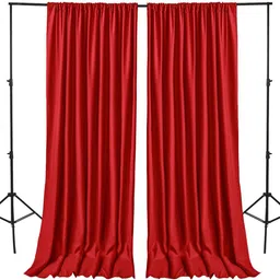 Vistook 5x10FT Decoration Backdrop Red Curtain Drapes Backdrop Panels Background Reflector-picture-44