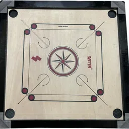 dmsportshub Full Size 20 INCH Wooden Carrom Board Game with Premium Wooden Coin Striker 50.8 cm Carrom Board image 3