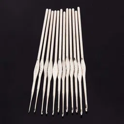 gemsy Crochet Hook Set| Hard-Anodized Aluminium Handle Hook for Embroidery Pack of 22 Sewing Kit image 3