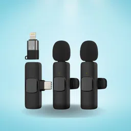 syara K9 Dual Wireless Mic WithCollar Microphone for YouTube &Live Voice RecordingG249 Microphone image 1
