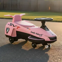 staranddaisy Baby Swing Car with LED Light & Music, Backrest Seat, Storage & 360° Swivel Rideons & Wagons Non Battery Operated Ride On image 1