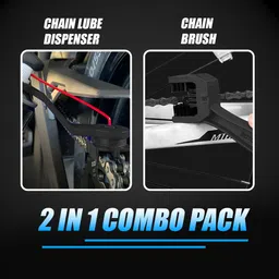 moto genius Chain Lube Applicator, Chain Cleaning Brush (Black) Combo image 2