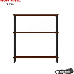 wow mate Jazz 3T Mahogany Multipurpose Bookshelf Toy Rack Modern Living Bedroom Engineered Wood Open Book Shelf image 5