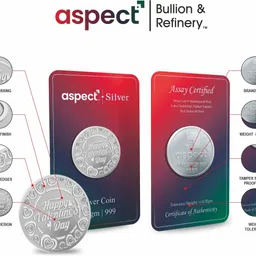 aspect bullion & refinery ASC100GMEXTDD999 S 999 100 g Silver Coin image 3
