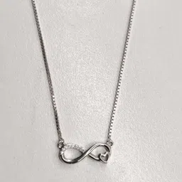 giva Zircon Rhodium Plated Sterling Silver Necklace-picture-13