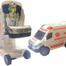 halo nation Transformation Friction Ambulance Van Hospital Transforming Ambulance to Robot-picture-13