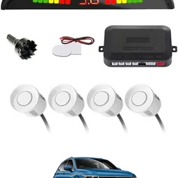ayw Universal 4 White Reverse Parking Sensor With LED Display For Cars-273 4White Parking Sensor With LED Display Increased Safety For Car-273 Parking Sensor image 1