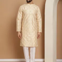 Anouk Embroidered Regular Pure Cotton Thread Work Detail Straight Kurta with Churidar image 1