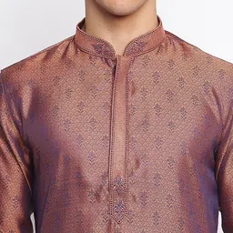 here&now x sanwara Sanwara Men Purple Regular Kurta with Churidar image 2