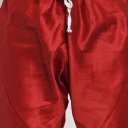 KRAFT INDIA Men Red Kurta & Churidar with Printed Nehru Jacket image 4