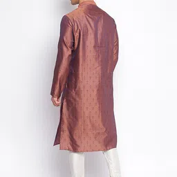here&now x sanwara Sanwara Men Purple Regular Kurta with Churidar image 5