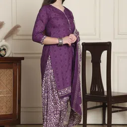 rajnandini Printed Kurta, Patiala & Dupatta Set image 3