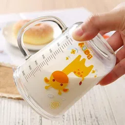 devchhaya enterprise Random Design Printed Milk Glass for Kids 400ml – Pack of 1 (Printed Kids) Glass Coffee Mug image 4