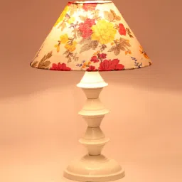 Multicolour Shade Table Lamp With Metal Base By Foziq image 3