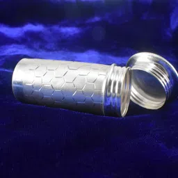 kmj pure silver dabbi/box for multipurpose use, sindoor box for women (wt. 13 grams) Decorative Showpiece-5.5 cm image 3