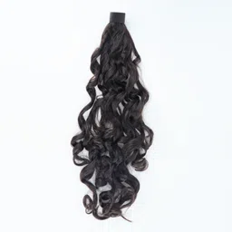 Women Long Belt Curly Ponytail Brown Colour Extension for Natural Look Hair Extension-image-7