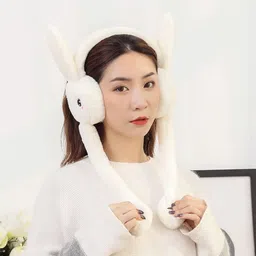 row luck Winter Funny 1 White Ear Muff Moving Air Pump Earmuff for Girls/Women's Ear Muff-picture-35