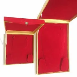 febtech Jewellers Red Velvet Necklace Box 21"x 30" Long Jewellery Box Combo with Red 6" x 6.5" Small Necklae Box. jewellery Vanity Box-picture-27
