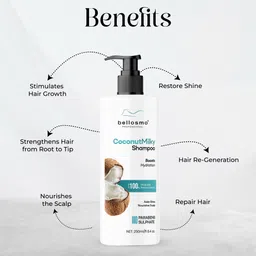 bellosmo professional Coconut Milky Shampoo -shine and strengthens hair | | 100% vegan | 250ML image 2