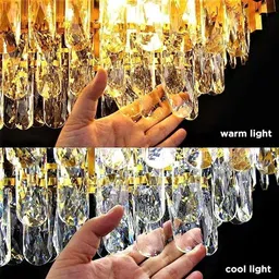 baslash 600mm Full gold Round Chandelier For Living Room Bed Room Chandelier Ceiling Lamp image 5