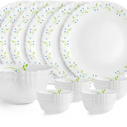 cello Pack of 20 Opalware Dazzle Series Tropical Lagoon Dinner Set | Crockery Set for Daily Use & Gifting Dinner Set-picture-17