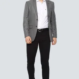 louis philippe Men Solid Single Breasted Formal Blazer image 2